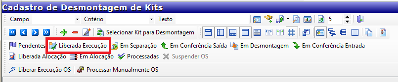 Botón EJECUCIÓN LIBERADA